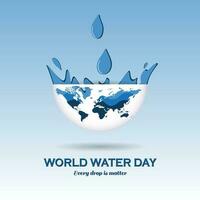 wereld water dag achtergrond vectorillustratie vector