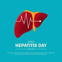 wereld hepatitis dag juli 28 achtergrond vector illustratie