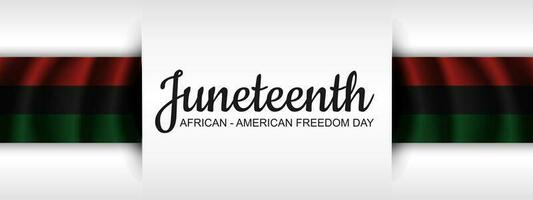 gelukkig juneteenth juni 19 vrijheid dag achtergrond vector illustratie