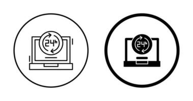 24 uur vectorpictogram vector