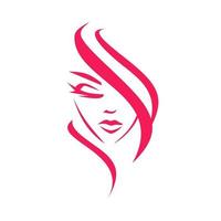 vrouw gezicht logo vector