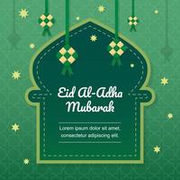 ketupat eid al adha achtergrond vector