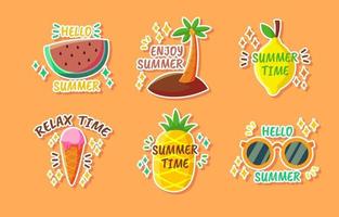 zomerfruit sticker vector