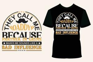 ze telefoontje me papa omdat partner in misdrijf grappig papa t-shirt ontwerp, typografie t overhemd ontwerp vector