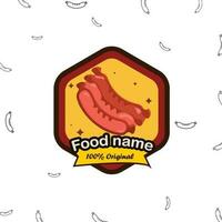 gegrild worst symbool logo met modern stijl vector sjabloon geschikt voor snel voedsel bedrijf