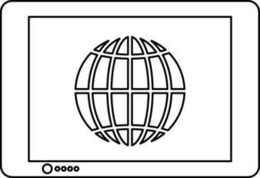 globaal in tablet icoon. vector