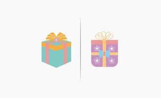 kerst doos cadeau pictogram ontwerp vector