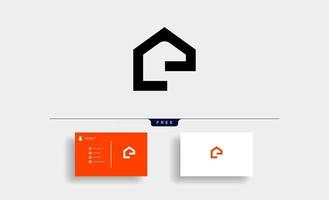 letter e huis logo ontwerp vectorillustratie vector