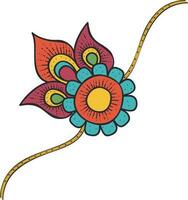 illustratie van kleurrijk bloemen rakhi voor raksha bandhan. vector