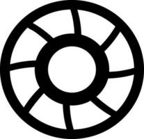 zwart circulaire element in vlak stijl. vector