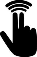vector teken of symbool van gebaar hand.