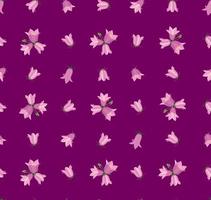bloemen naadloos patroon op paarse achtergrond vector