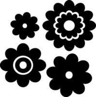 vlak stijl illustratie van bloemen icoon. vector