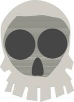 pictogram van schedel halloween in achter en grijs kleur. vector