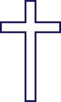 vlak illustratie van blauw christen kruis. vector