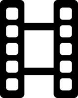 film strip zwart en wit icoon in vlak stijl. vector