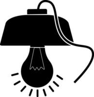 illustratie van lamp licht in zwart en wit kleur. vector