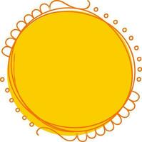 illustratie van geel kader met oranje schets. vector