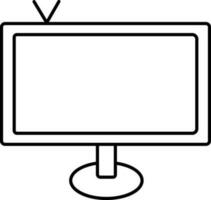 lijn kunst illustratie van een televisie. vector