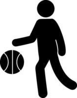 vector illustratie van een basketbal speler.