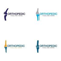 orthopedische gezondheid bot logo vector