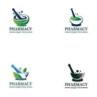 creatief apotheekconcept logo-ontwerp concept vector