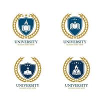 universiteitsacademie school en cursus logo ontwerpsjabloon vector