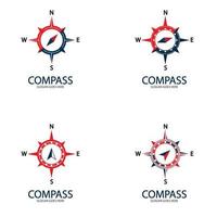 creatief kompas concept logo ontwerpsjabloon vector