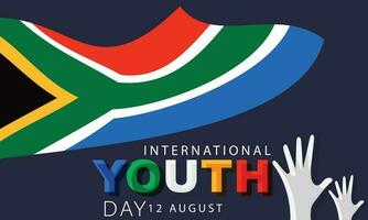 Internationale jeugd dag. achtergrond, banier, kaart, poster, sjabloon. vector illustratie.