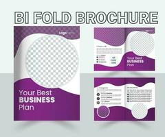 bi vouwen beochure ontwerp sjabloon, creatief minimalistische bedrijf voorstel sjabloon of bedrijf profiel brochure pro vector