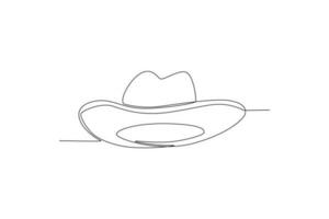 een cowboy hoed met een oud ontwerp vector