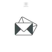 een vector illustratie van een mail icoon, symboliseert communicatie, berichten, of correspondentie. ideaal voor web interfaces, e-mail platformen, en digitaal communicatie