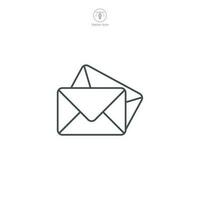 een vector illustratie van een mail icoon, symboliseert communicatie, berichten, of correspondentie. ideaal voor web interfaces, e-mail platformen, en digitaal communicatie