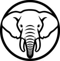 olifant - minimalistische en vlak logo - vector illustratie