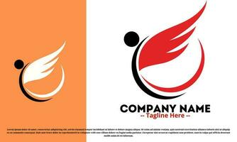 Vleugels logo ontwerp vector illustratie