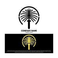 palm boom logo vector ontwerp illustratie, merk identiteit embleem