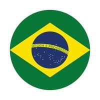 Brazilië vlag. vector illustratie nationaal vlag van Brazilië in cirkel ontwerp