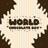 vector illustratie van wereld chocola dag achtergrond