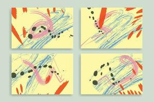 reeks van vector banners met abstract inkt