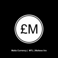 Malta valuta symbool, Maltees lire icoon, mtl teken. vector illustratie