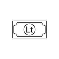 Litouwen valuta symbool, Litouws litas icoon, ltl teken. vector illustratie