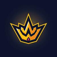 vector e-sport logo koning kroon
