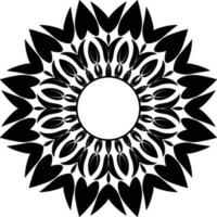 mandala met lotus bloem voor henna, mehndi, tatoeëren, en decoratie. decoratief ornament in etnisch oosters stijl. schets tekening hand- trek vector illustratie