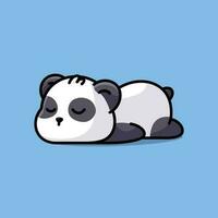 schattig slapen panda tekenfilm illustratie vector icoon