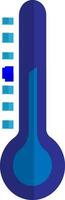 geïsoleerd thermometer in vlak stijl. vector