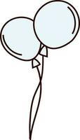 icoon van een ballon in lucht blauw kleur. vector