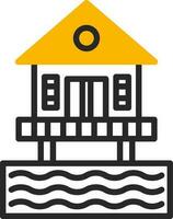 strand hut vector icoon ontwerp