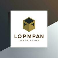 dynamisch gouden minimalistisch logo ontwerp vector
