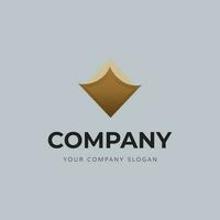 dynamisch gouden minimalistisch logo ontwerp vector