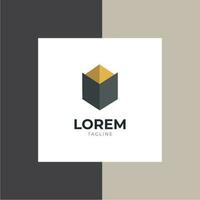 dynamisch gouden minimalistisch logo ontwerp vector